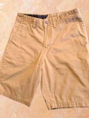Volcom Men's Tan Flat Front Shorts